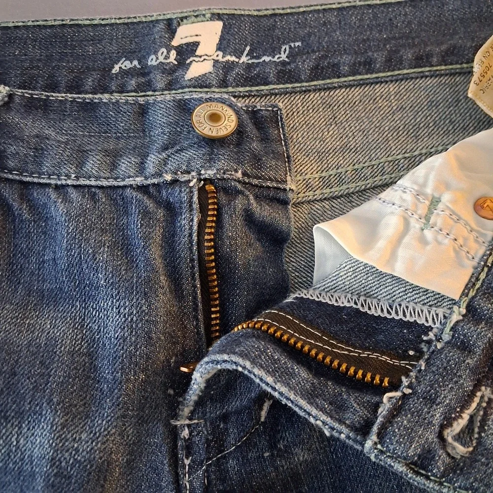 Women's 7 For‎ All Mankiind Flare Leg Dojo Jeans SZ 29 Style Embellished Pockets
